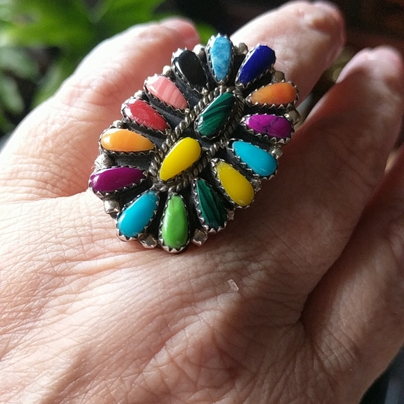 ✨️OOAK! JULIANA WILLIAMS RARE! Sterling Silver and Multi Semiprecious Stone Ring - Picture 13 of 16
